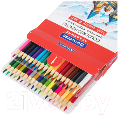 Набор цветных карандашей Brauberg Академия / 181867 (36цв)