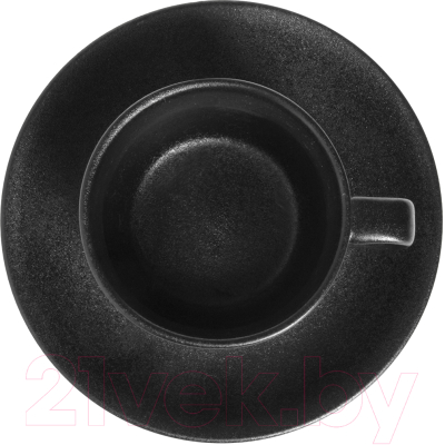 Чашка с блюдцем Corone Bushido 24072 24073 / фк6504 (черный)