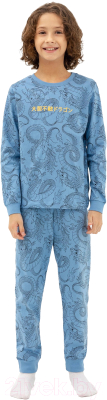 Пижама детская Mark Formelle 563311 (р.128-64, драконы на голубом)