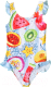 Купальник детский Kaftan Fruits / 4131121 (р.110-116, голубой/белый) - 