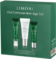 Набор косметики для лица Limoni Vital Crithmum Anti-Age Care Крем Light+Крем для век+Эссенция (25мл+15мл+15мл) - 