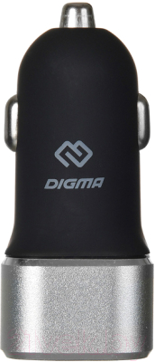 Адаптер питания автомобильный Digma DGCC-2U-QC3.0-BS (черный)