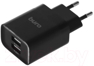 Адаптер питания сетевой Buro BUWE1 10.5W 2.1A 2xUSB / BUWE10S200BK (черный)