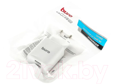 Адаптер питания сетевой Buro BUWE1 10.5W 2.1A 2xUSB / BUWE10S200WH (белый)