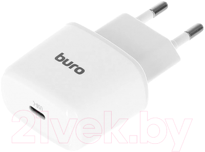 Адаптер питания сетевой Buro BUWB1 10W 2A USB-C / BUWB10S010WH (белый)