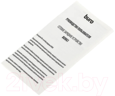 Изображение товара Адаптер питания сетевой Buro BUWG1 18W 3A (QC) USB-A / BUWG18P100WH (белый)