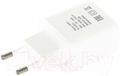 Адаптер питания сетевой Buro BUWG1 18W 3A (QC) USB-A / BUWG18P100WH (белый)