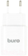Миниатюра изображения товара Адаптер питания сетевой Buro BUWG1 18W 3A (QC) USB-A / BUWG18P100WH (белый)