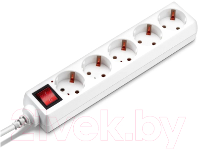 Удлинитель Buro BU-PS5.1/W (1.5м, белый)