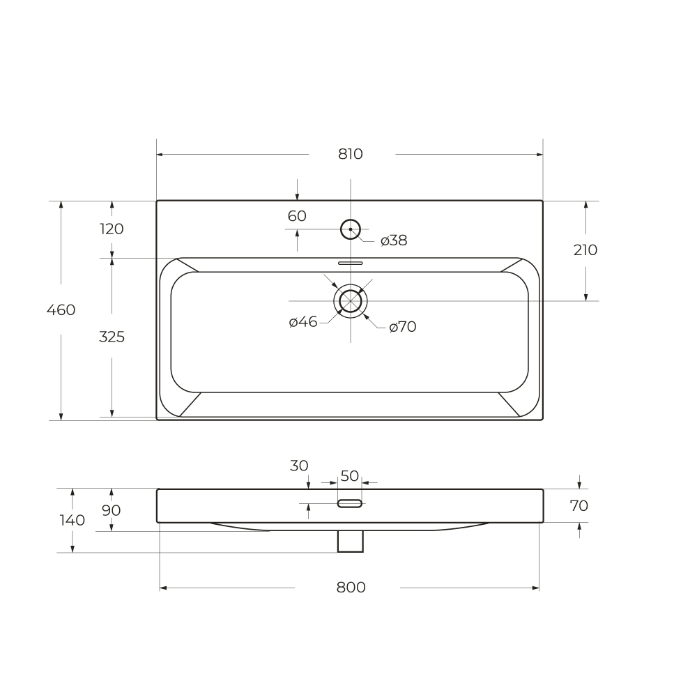 Умывальник BelBagno BB-8078-80