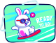 Санки-ледянка Mega Toys Кролик на сноуборде / 22511 - 