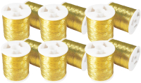 Набор швейных ниток Changxing Hualong Люрекс 10г / 000008117 (12шт, Gold) - 