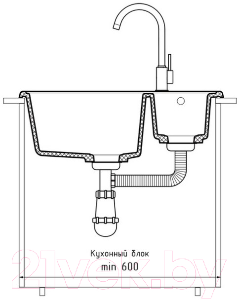 Мойка кухонная GranFest Quarz GF-Z09