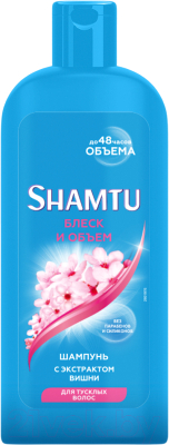 Шампунь для волос Shamtu Блеск и объем для тусклых волос с экстрактом вишни (300мл)