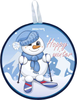 Санки-ледянка Mega Toys Снеговик на лыжах / 14211 - 