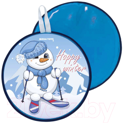 Санки-ледянка Mega Toys Снеговик на лыжах / 14211