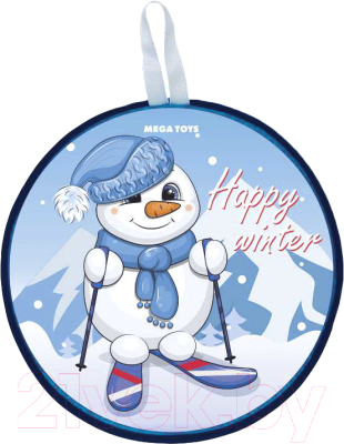 Санки-ледянка Mega Toys Снеговик на лыжах / 14411