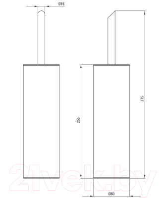 Ершик для унитаза Deante Silia Titanium ADI D712