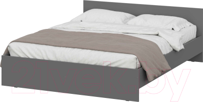 Двуспальная кровать Mio Tesoro Денвер 160x200 (графит серый)