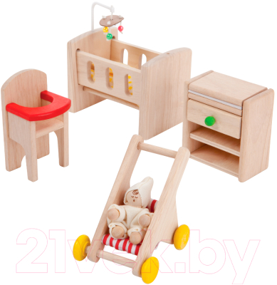 Комплект аксессуаров для кукольного домика Plan Toys Мебель для детской комнаты / 7329