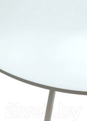 Обеденный стол M-City Дарио D100 / 464M05631 (белый стекло/белый)
