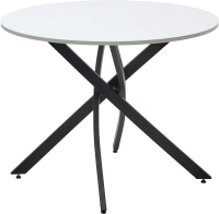 Обеденный стол M-City Дарио D100 / 464M05632 (белый стекло/черный) - 