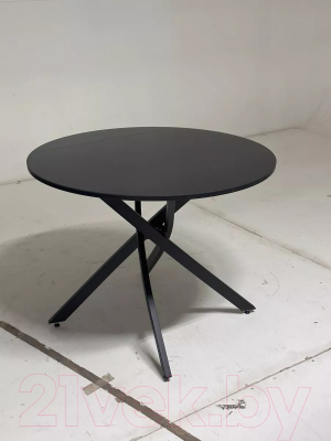 Обеденный стол M-City Дарио D100 / 464M05633 (черный стекло/черный)