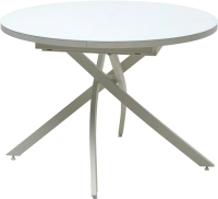 Обеденный стол M-City Дарио D110 раскладной / 464M05637 (белый стекло/белый) - 