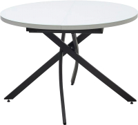 Обеденный стол M-City Дарио D110 раскладной / 464M05638 (белый стекло/черный) - 