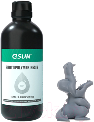 Фотополимерная смола для 3D-принтера eSUN S200 Standard Resin (500г, темно-серый)