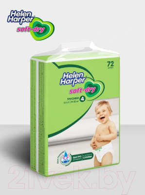 Подгузники-трусики детские Helen Harper Soft & Dry Maxi  (72шт)