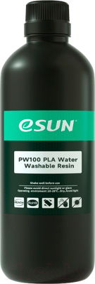 Фотополимерная смола для 3D-принтера eSUN PW100 PLA Water Washable Resin (500г, черный)