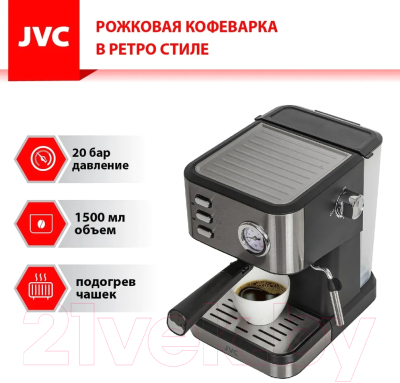 Кофеварка эспрессо JVC JK-CF33 (черный)