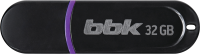 Usb flash накопитель BBK 32GB USB2.0 / 032G-JET (черный) - 