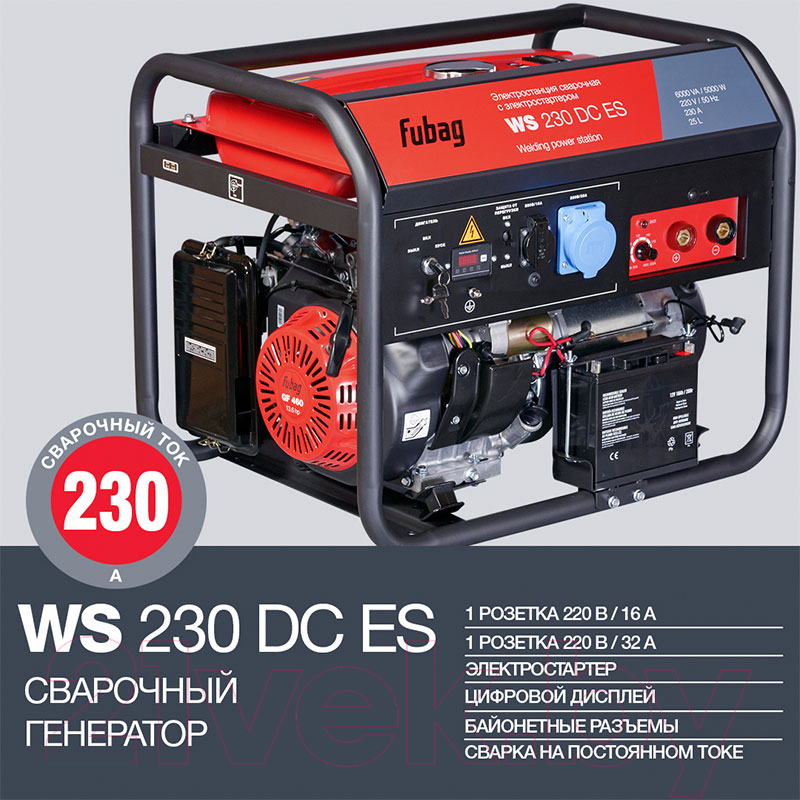 Электростанция сварочная Fubag WS 230 DC ES