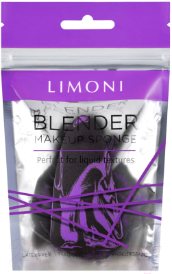 Спонж для макияжа Limoni Makeup Sponge Black Purple / 10529