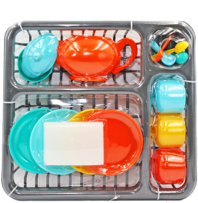 Набор игрушечной посуды Sharktoys Чайный с сушилкой / 1001009