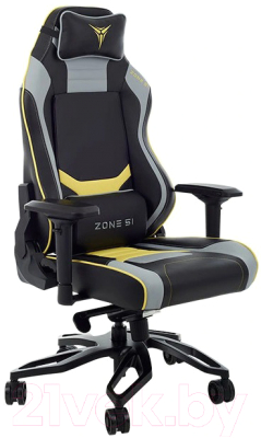 Кресло геймерское Zone 51 Cyberpunk (желтый/серый)