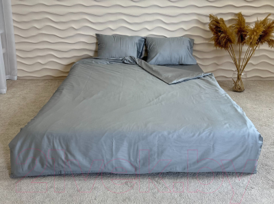 Комплект постельного белья Lilia КПБс 1.5-спальный (сатин/серый)