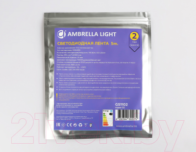 Светодиодная лента Ambrella 2835 120Led 9.6W 4500K / GS1102