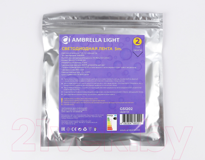Светодиодная лента Ambrella 2835 120Led 9.6W 4500K / GS1202