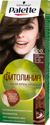 

Крем-краска для волос Palette, Шатен, Фитолиния 600 / 5-0