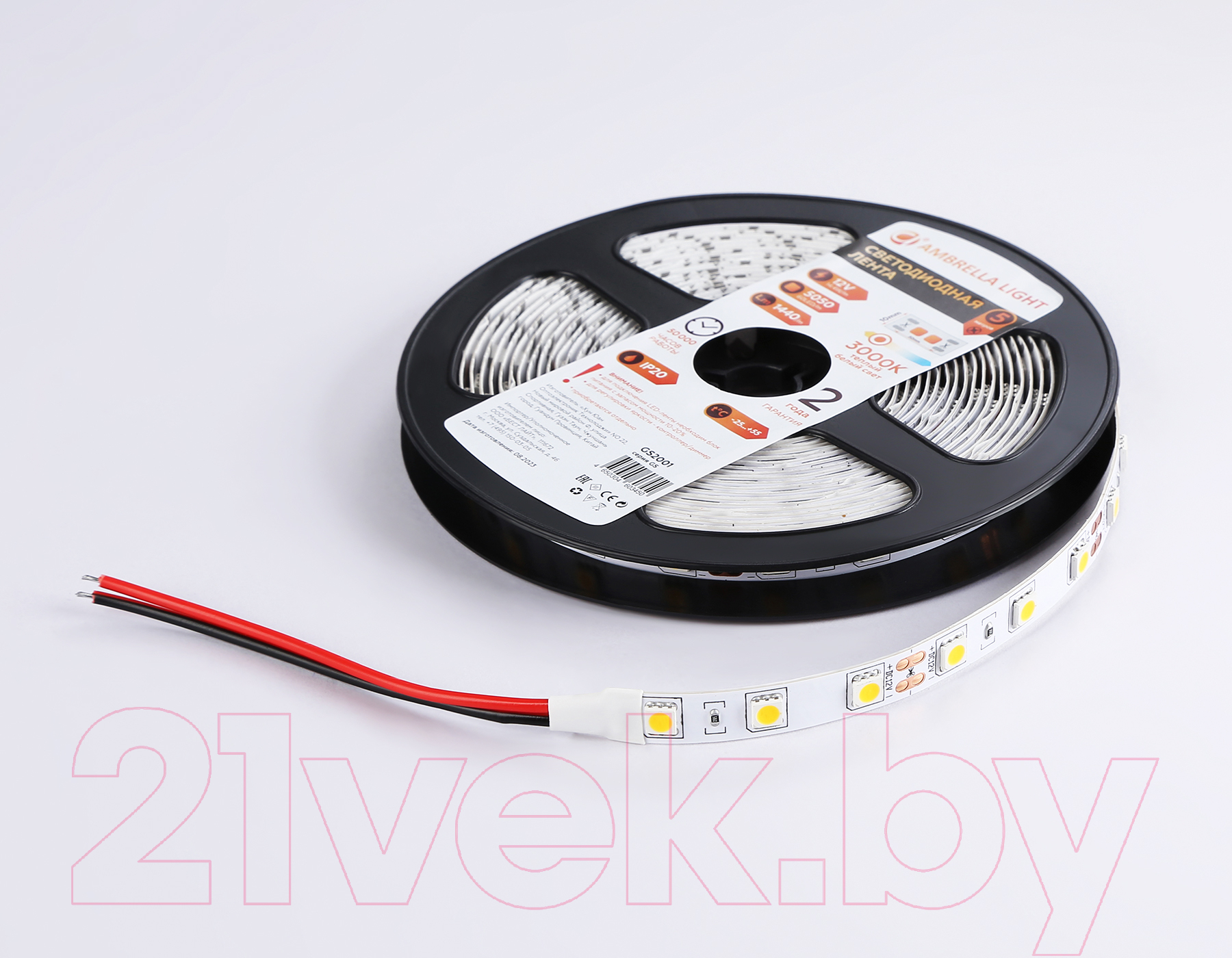 Светодиодная лента Ambrella 5050 60Led 14.14W 3000K / GS2001 — фото 3