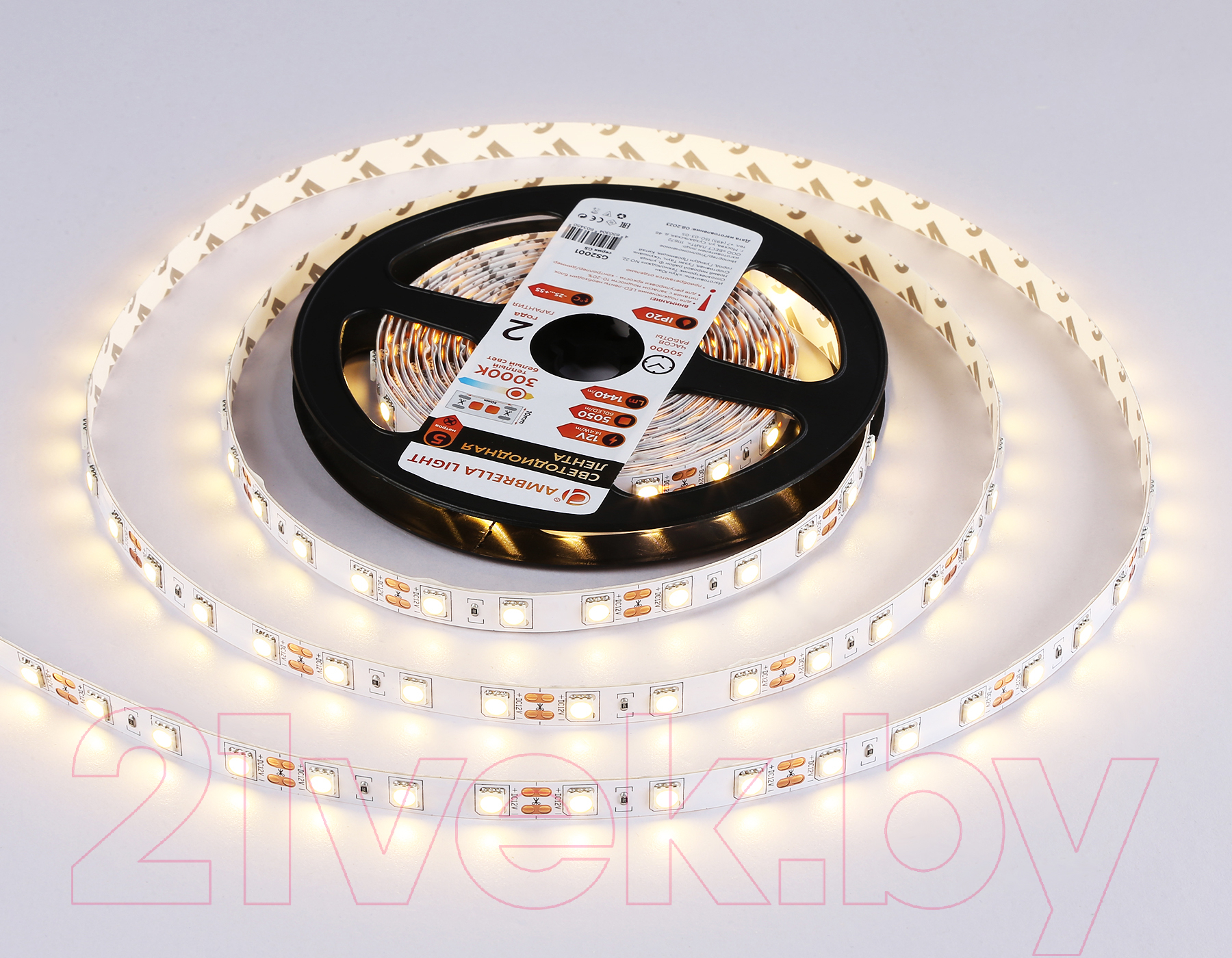 Светодиодная лента Ambrella 5050 60Led 14.14W 3000K / GS2001 — фото 2