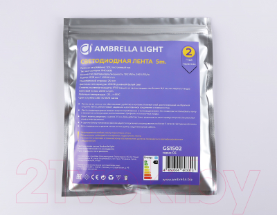 Светодиодная лента Ambrella 2835 240Led 19.2W 4500K / GS1502