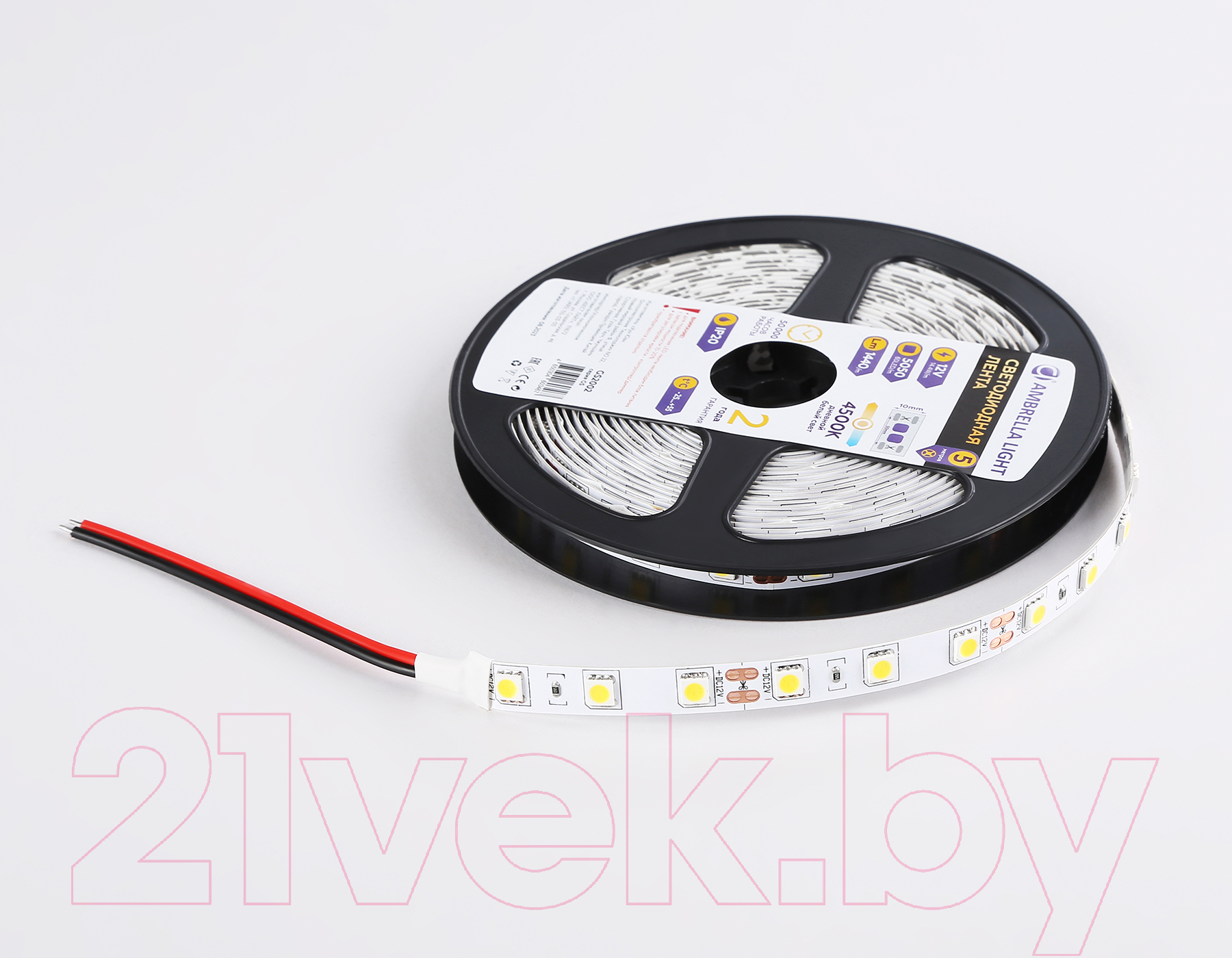 Светодиодная лента Ambrella 5050 60Led 14.4W 4500K / GS2002 — фото 3