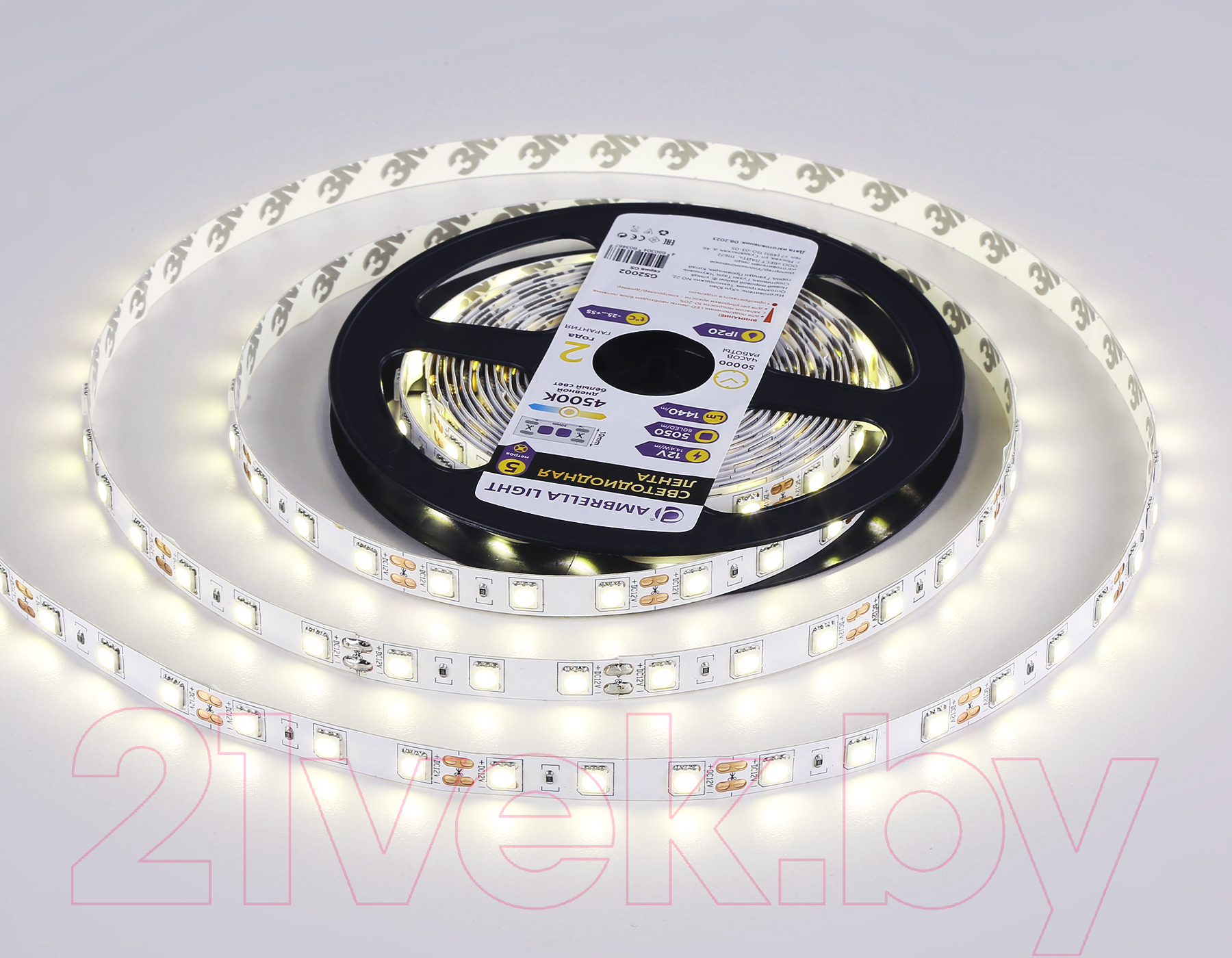 Светодиодная лента Ambrella 5050 60Led 14.4W 4500K / GS2002 — фото 2