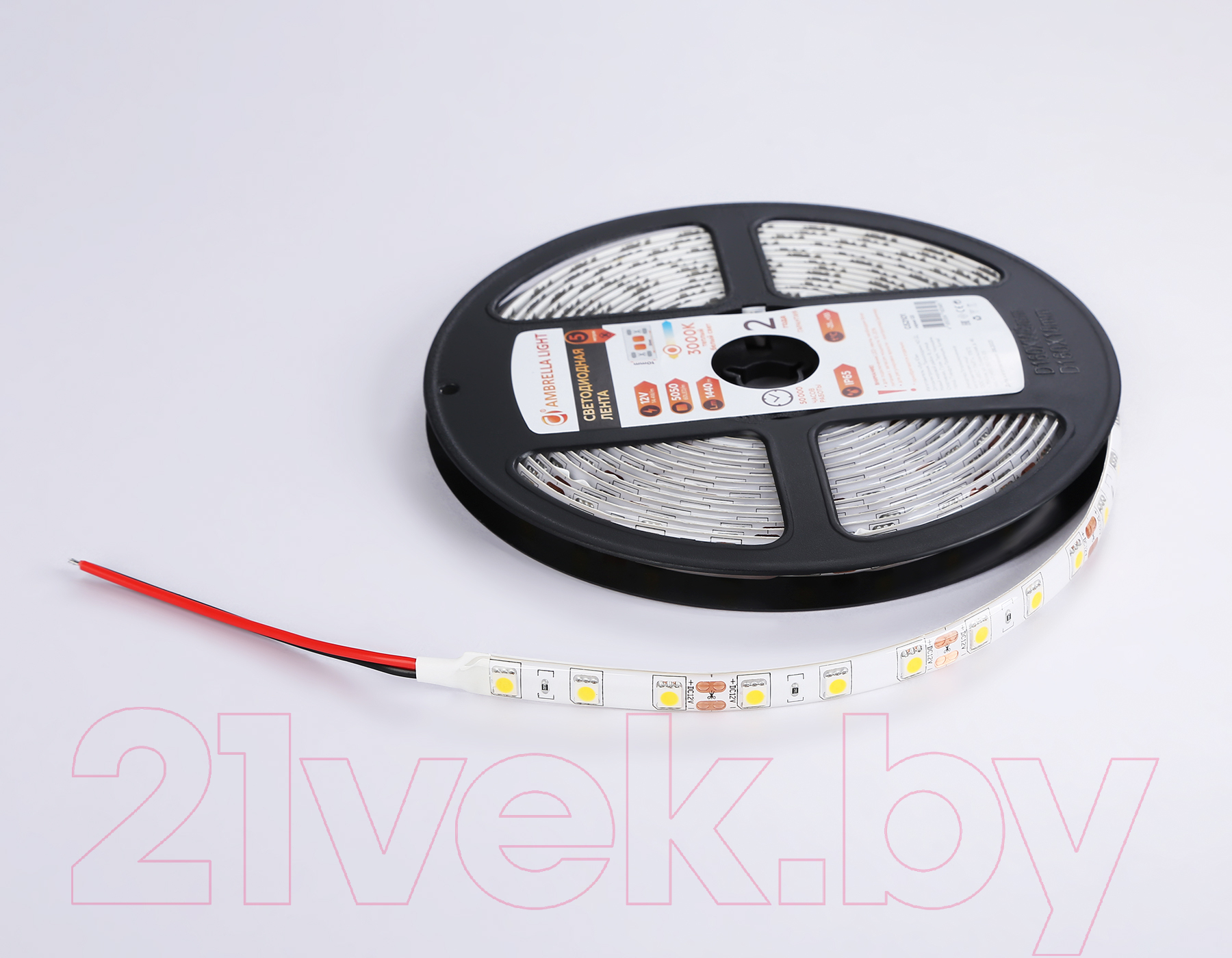 Светодиодная лента Ambrella 5050 60Led 14.4W IP65 3000K / GS2101 — фото 3