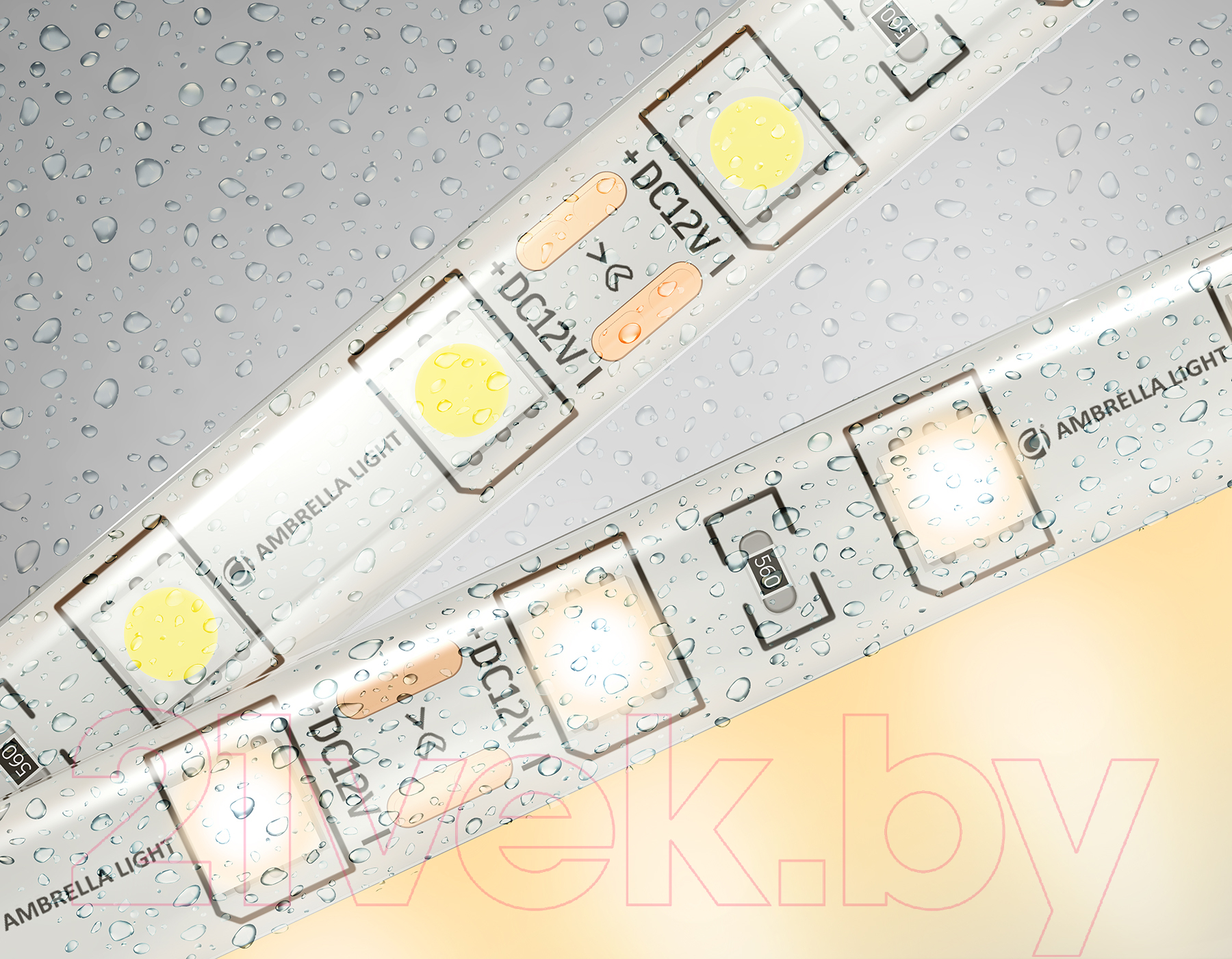 Светодиодная лента Ambrella 5050 60Led 14.4W IP65 3000K / GS2101 — фото 6