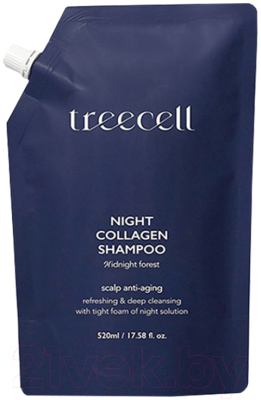 Шампунь для волос Treecell Night Collagen Shampoo Ночной Полночь в лесу (520мл)